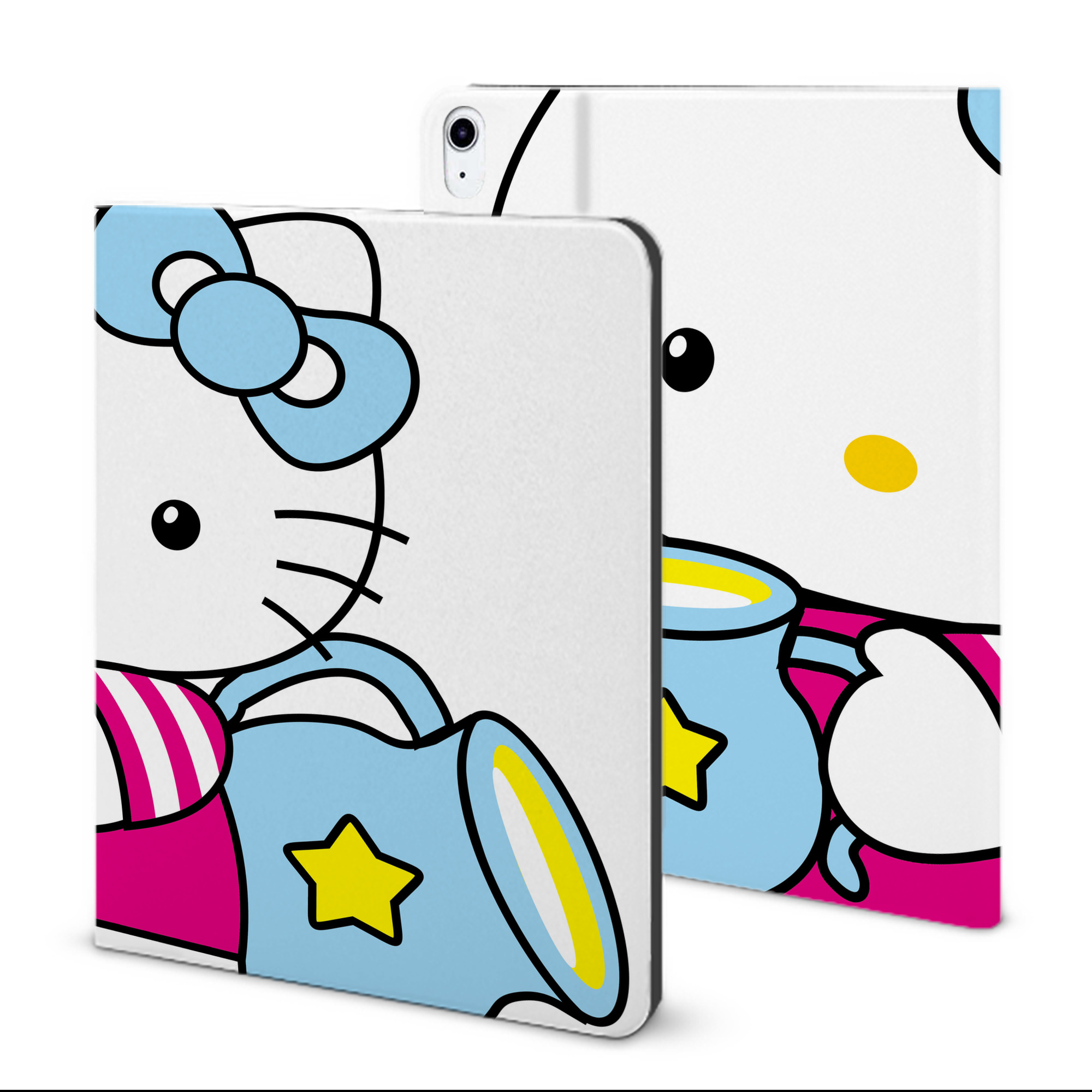 （画像用） Hello Kitty ハローキティ IPad ケース ブック型 PUレザー TPU 耐衝撃 軽量 薄型 ペン収納なし 全面保護 IPad 各モデル対応